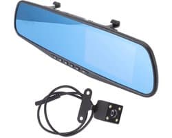 Jhubersproducts - Mirror Dash Cam - Achteruitkijkspiegelcamera - 1080P Resolutie - 4,3 Inch Volledig Scherm - G-sensor Parkeerbewaking - Ideaal voor A