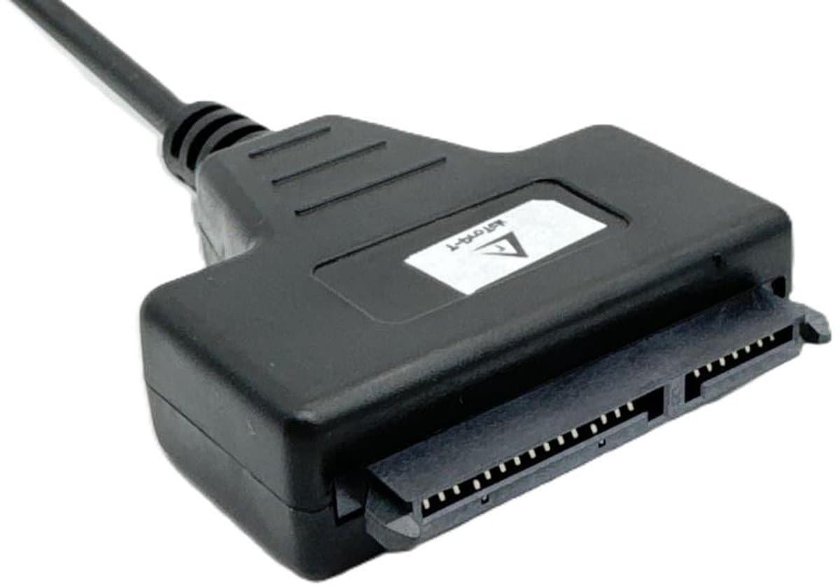 SATA USB Adapter - Externe Harde Schijf - Data Overzetten - Dubbele USB 2.0 - 25 cm - Zwart — afbeelding 1