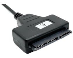 SATA USB Adapter - Externe Harde Schijf - Data Overzetten - Dubbele USB 2.0 - 25 cm - Zwart