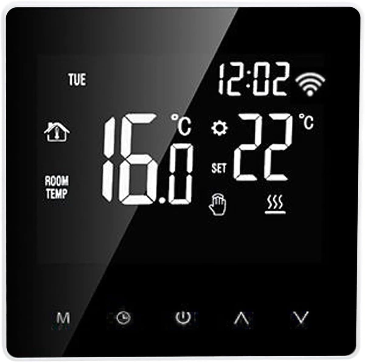 Slimme Wifi Thermostaat voor Elektrische en Watergestookte Vloerverwarming - LCD Touchscreen — afbeelding 1