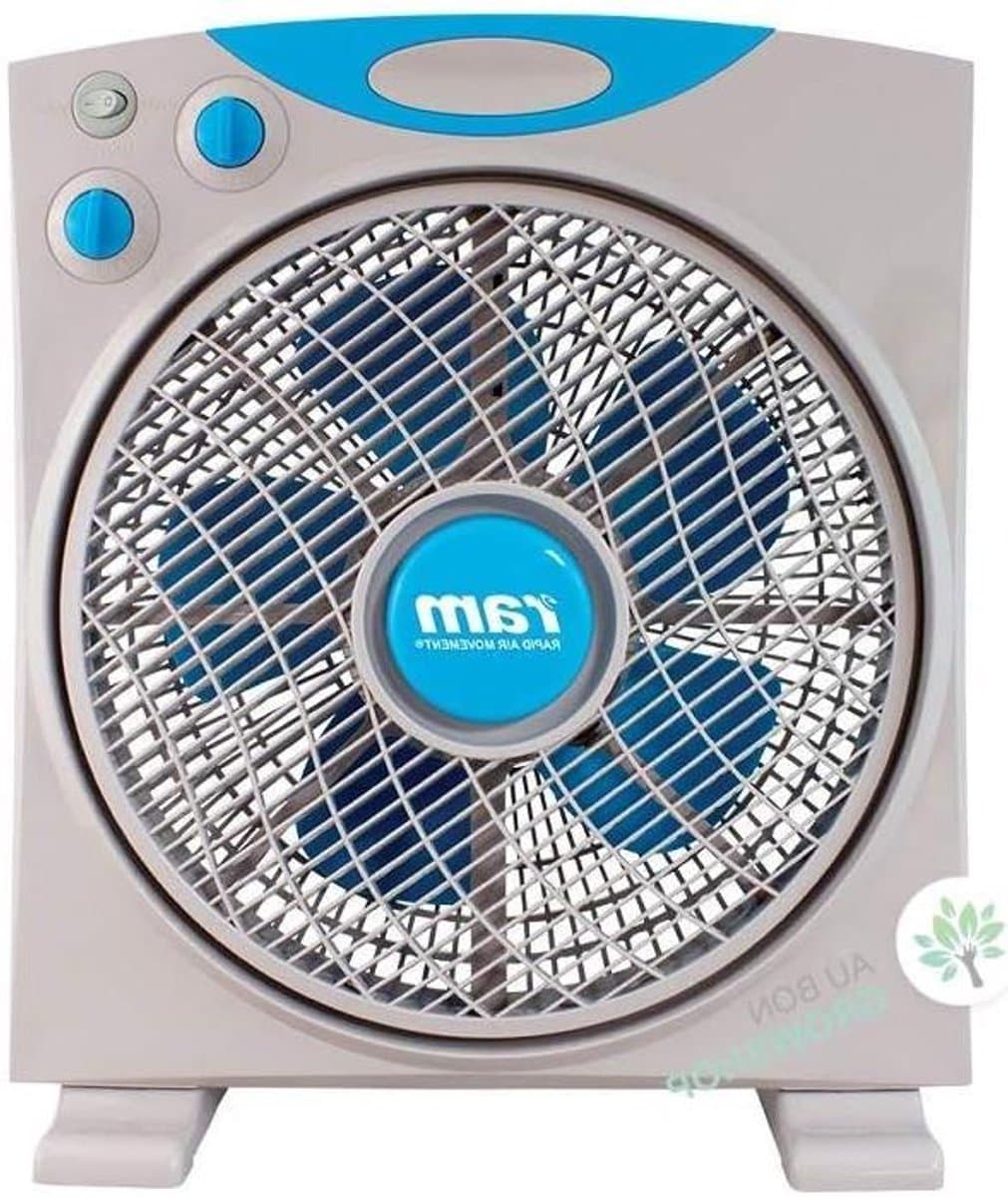 Platte ventilator - Vierkante ventilator - Ruimte koelen - Energiezuinig - 30 cm - Zilver — afbeelding 1