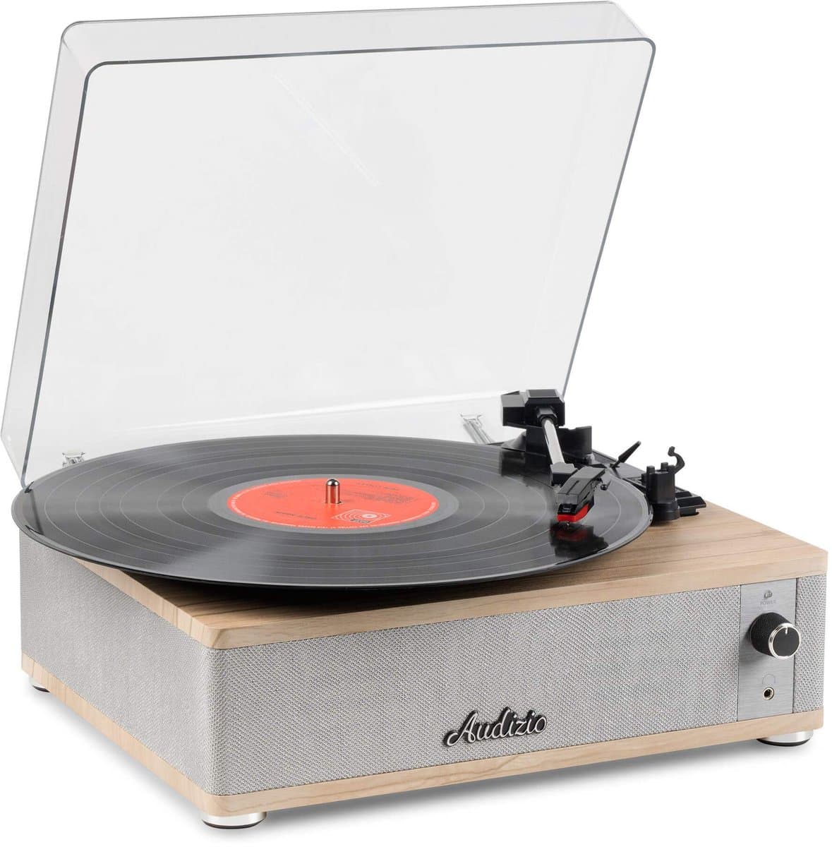 Platenspeler - Audizio Irvine - LP speler - Platenspeler Bluetooth - Voor alle plaatformaten - Licht hout — afbeelding 1