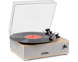 Platenspeler - Audizio Irvine - LP speler - Platenspeler Bluetooth - Voor alle plaatformaten - Licht hout