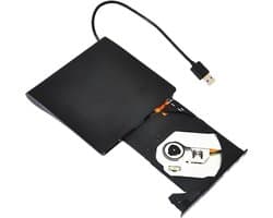 Externe harde schijf - Optisch station - Bestanden overzetten - Snelle USB 3.0 - 14.7 cm breed - Zwart