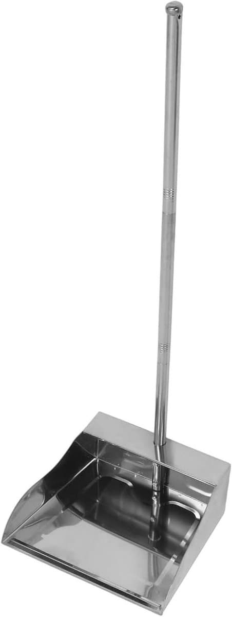 Roestvrijstalen Vuilblik - Stoffer en blik - Buiten en binnen - Ergonomisch ontworpen - Grote capaciteit - Zilver — afbeelding 1