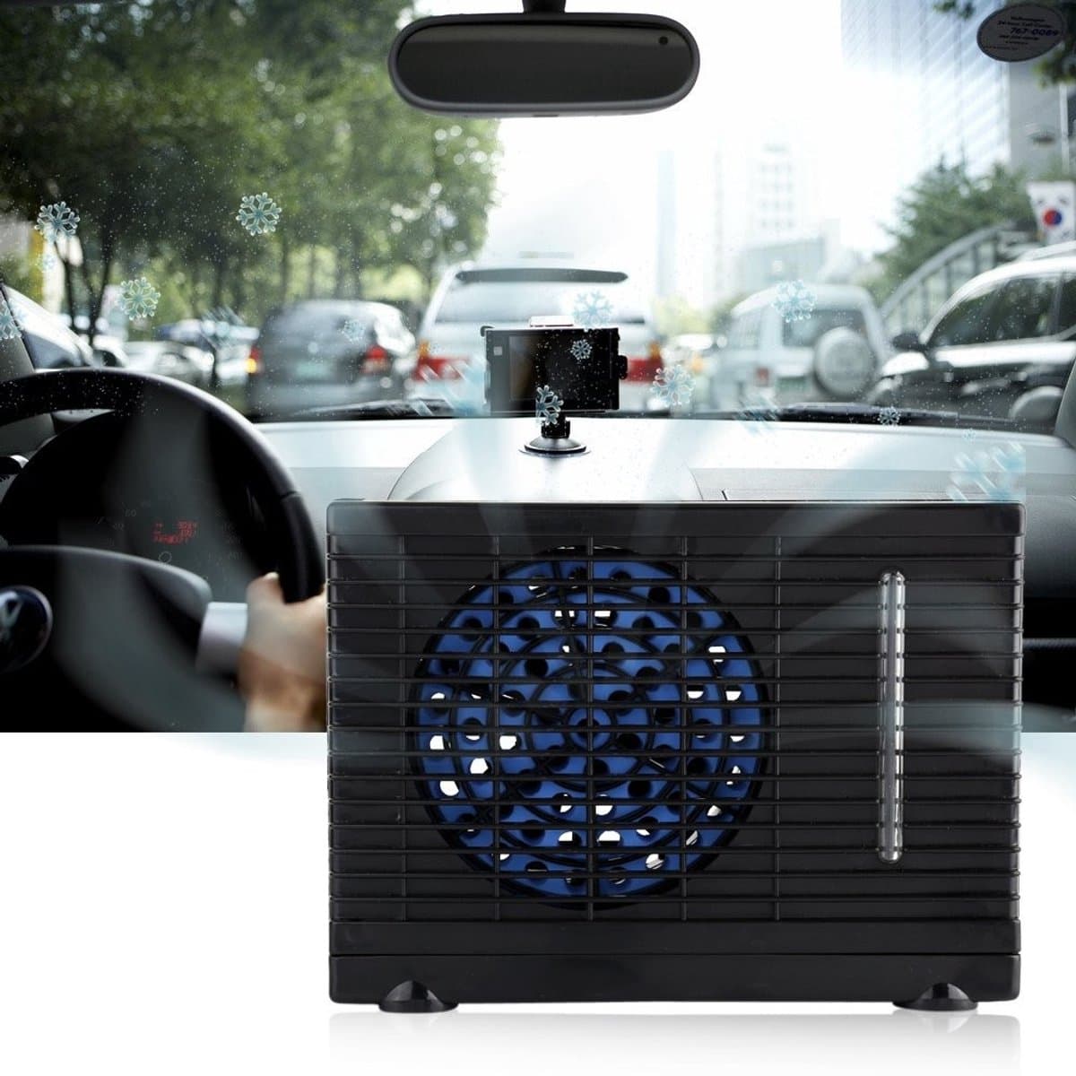 Dailygoods - Dailygoody - Verdampende Airconditioner - Mini Aircooler - Duurzaam en Stevig - Geschikt voor Auto en Thuis - Compact en Efficiënt - Verkoeling voor I — afbeelding 1