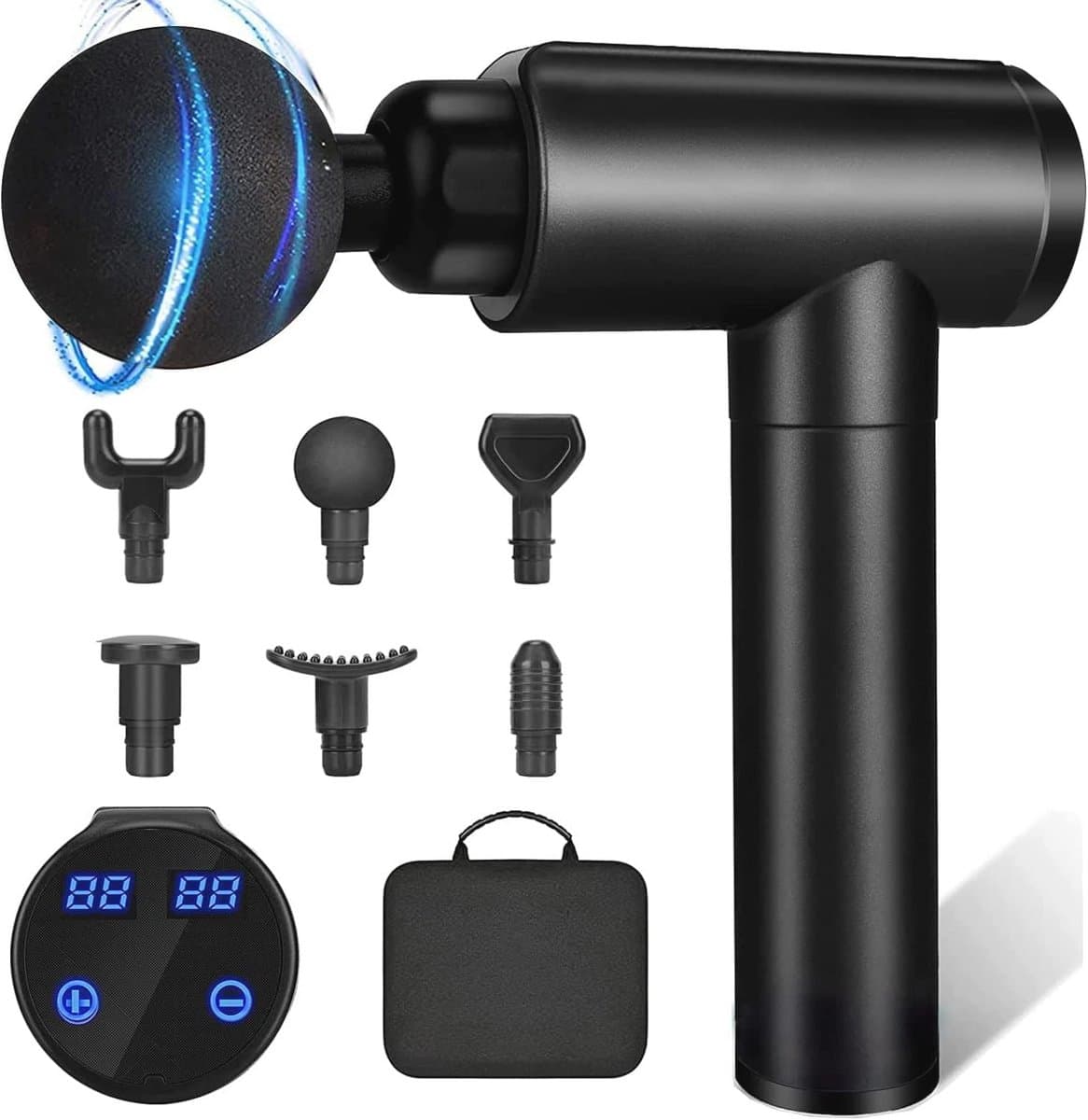 Diepe Spierstimulator met 30 Snelheden en 10 Massagekoppen - Efficiënte Spierpijn Verlichting — afbeelding 1