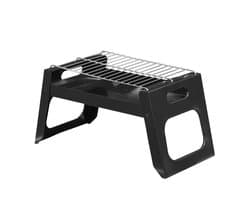 ZYLARO Opvouwbare Houtskoolbarbecues - Tafelbarbecue houtskool - Smoker mini barbecue - tafel bbq - Camping barbecues - Zwart