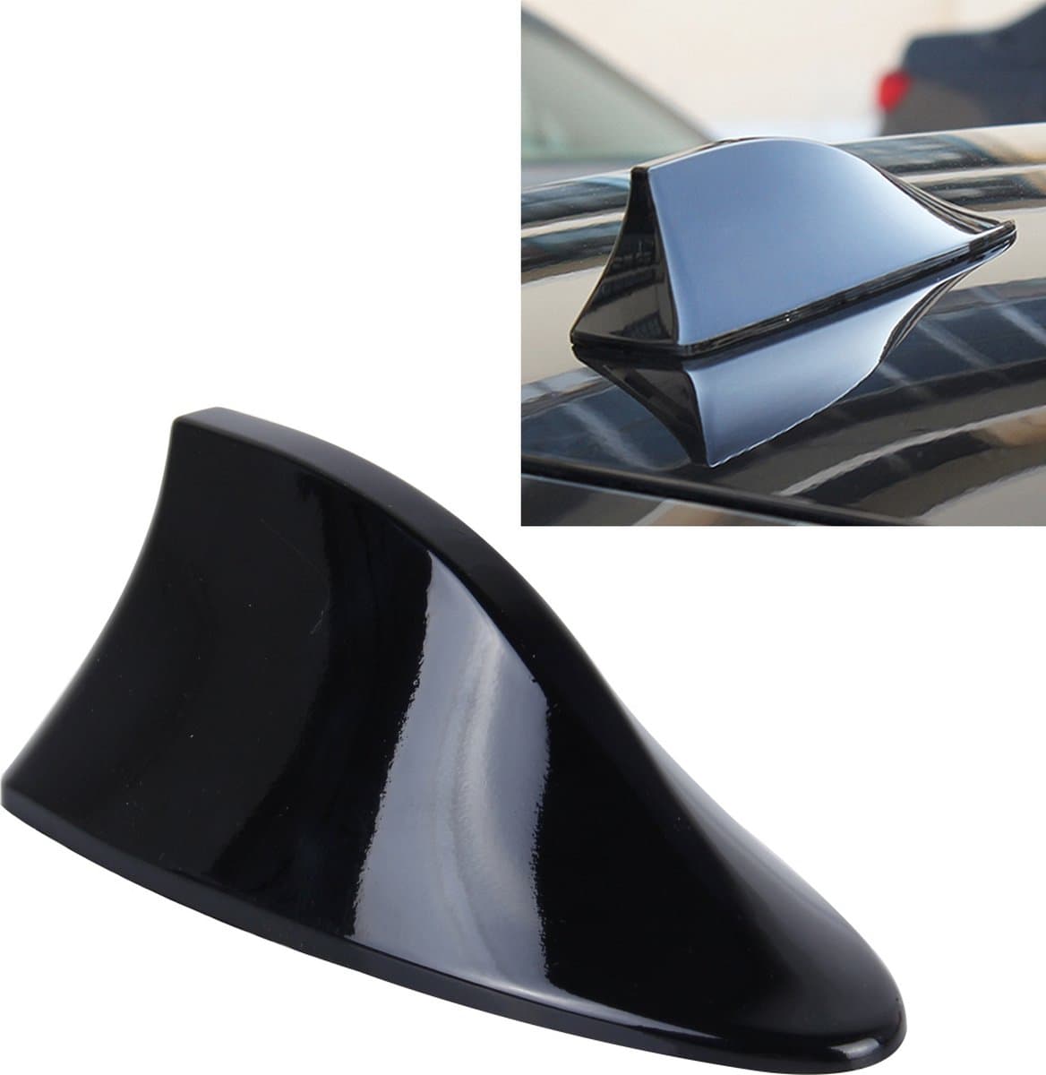Universele auto-antenne Aerial Shark Fin Radio-signaal voor Auto SUV Truck Van (zwart) — afbeelding 1