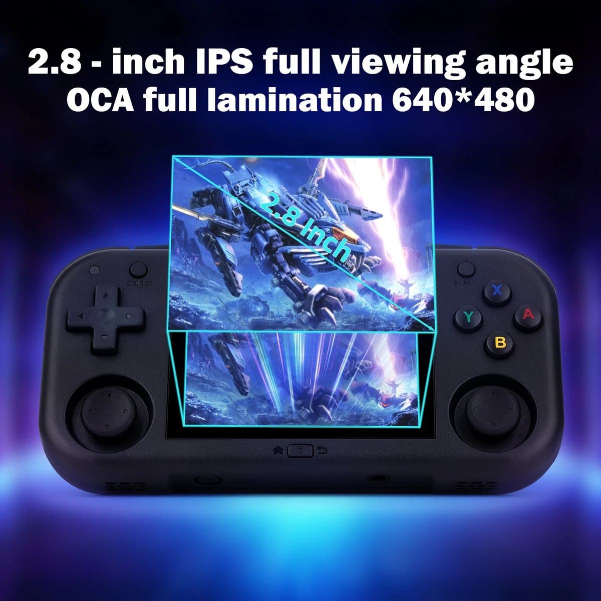 Handheld Spelconsole Black - 64 GB Opslag - 2.8 Inch IPS Scherm - Android Linux Systeem - Draagbare Emulator — afbeelding 1