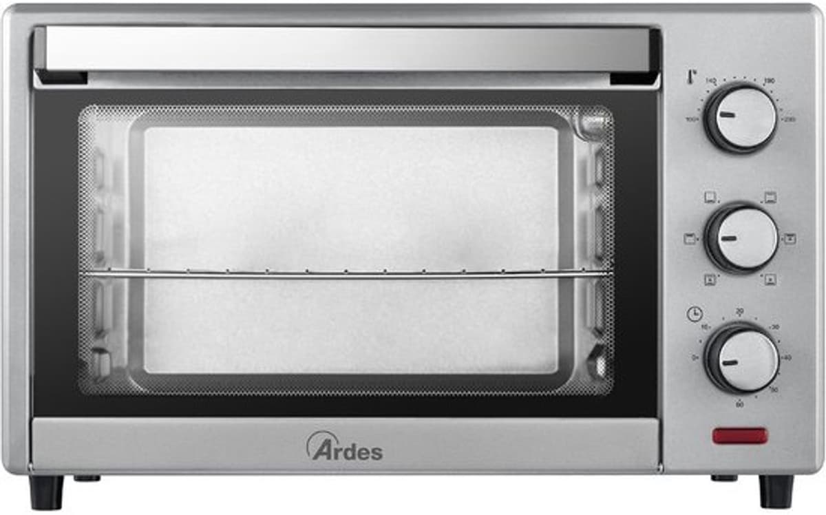 Elektrische oven - Compacte keukenoven - Voor thuis bakken - 6 kookfuncties - 25 liter - Zilver — afbeelding 1