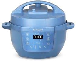 Elektrische multikoker - Snelkookpan en rijstkoker - Maaltijden bereiden - 7-in-1-functionaliteit - 38 Liter - Blauw