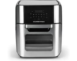 Heteluchtfriteuse oven - XXL-airfryer - Vetarm bereiden - Met draaispit - 12 Liter - Zilver