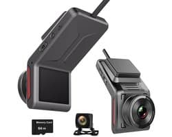 4G WiFi Dashcam voor Auto, 1080P FHD Dual Dashcam met Achteruitrijcamera, GPS-tracking, Nachtzicht, APP-bediening en 24-uurs Monitoring, GPS-camera voor Auto(zonder microSD-kaart)