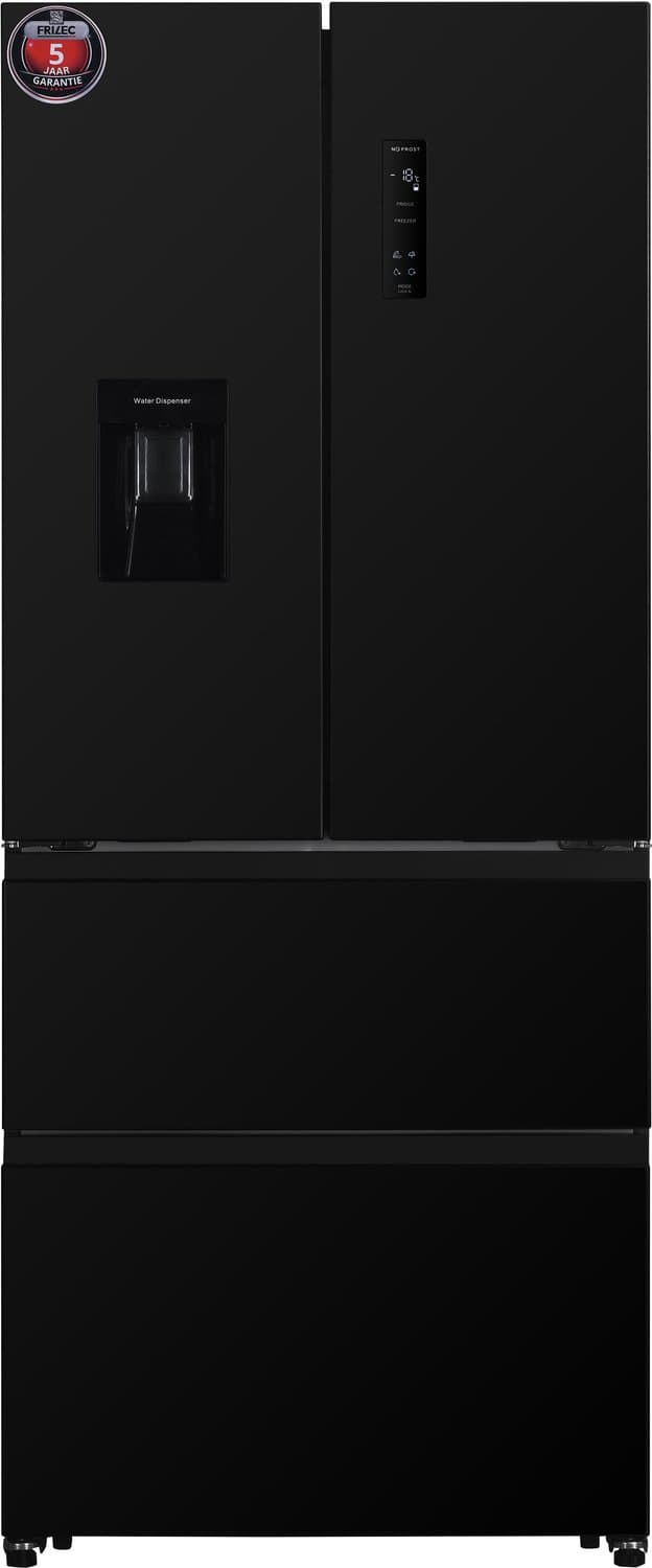 Exquisit FD436-040DGD French Door – 320 L – Koel-vriescombinatie – 39 dB – 63,5 cm breed – Metal Dark Grey — afbeelding 1