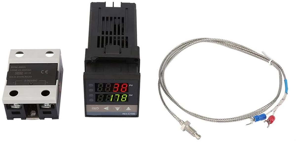 Temperatuurregelaar Digitale LED PID - Thermostaat - K-Thermoelement - Alarmfunctie - Max. 40 A SSR - AC 110-240 V — afbeelding 1