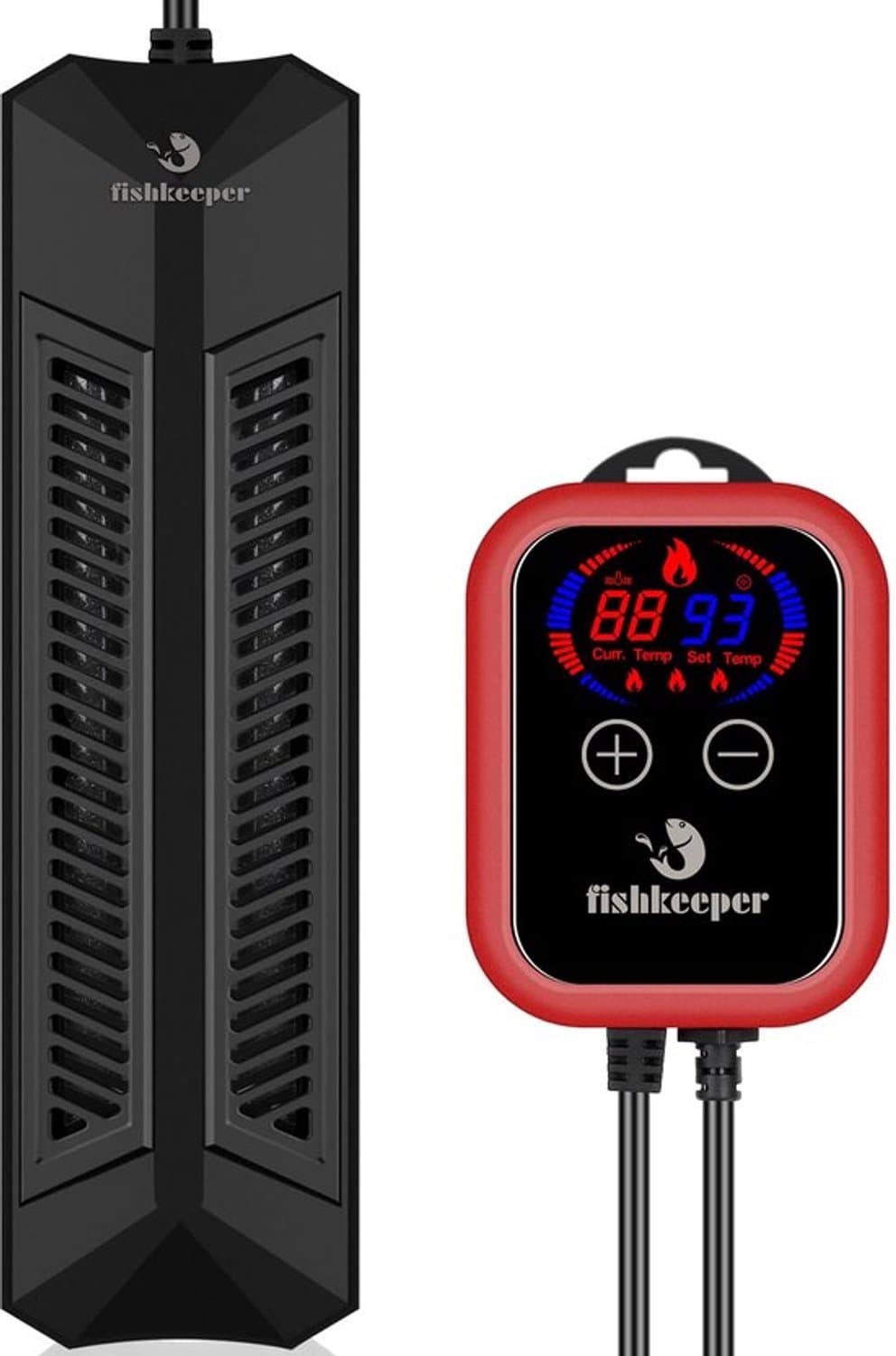 Aquariumverwarming, intelligent verwarmingselement voor aquarium, onderwatersieder met thermostaat en instelbare temperatuur, LCD-scherm, bescherming tegen oververhitting en droogloop — afbeelding 1