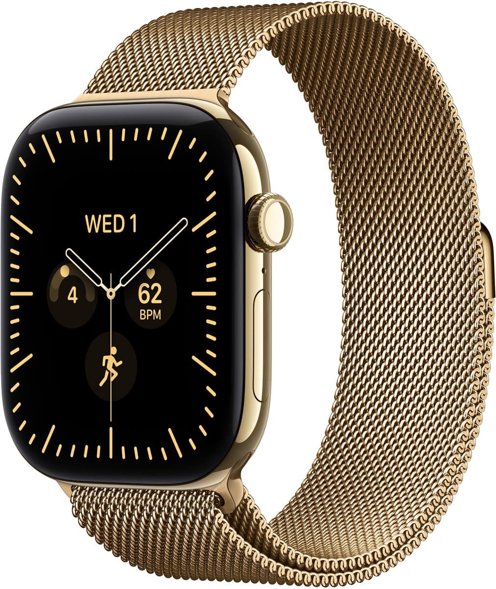 Apple Watch Series 12 Cellular 42mm Titanium Goud Milanese Band — afbeelding 1