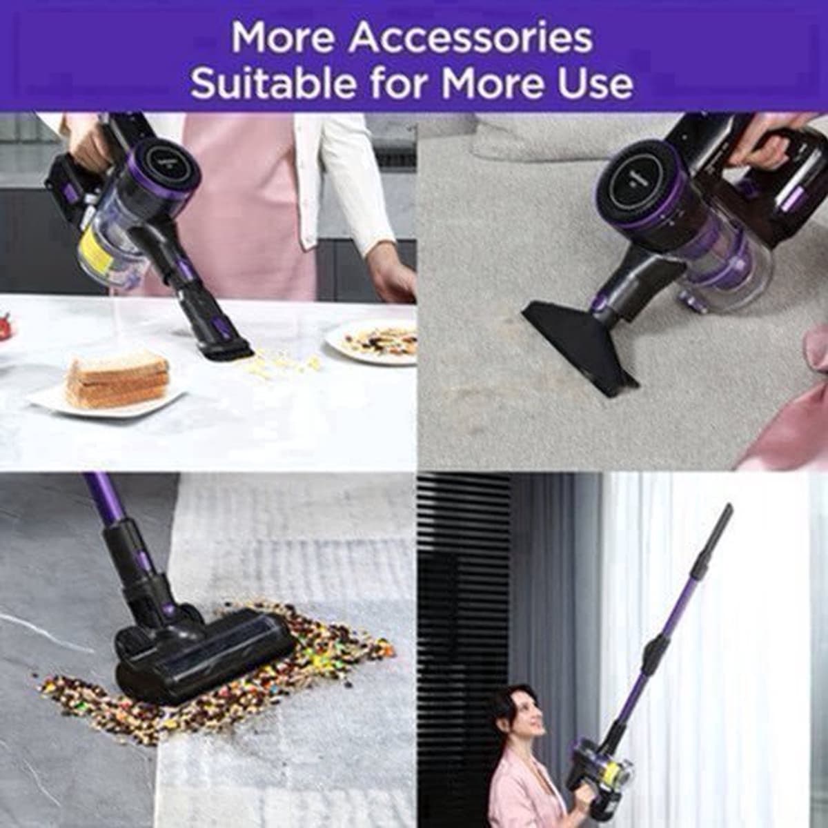 Yanhama H3 Wireless Vacuum Cleaner, Handheld Vacuum Cleaner, 7-level Filtration System, 180° Flexible Steering, Compatible with Multiple Accessories for Various Scenarios. Deep Cleaning Of Household, Pet Hair, Sofa And Floor — afbeelding 1