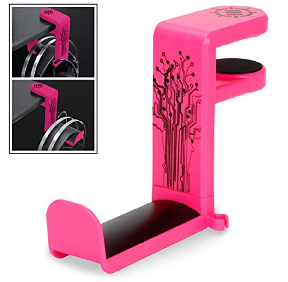 Hooftelefoonhouder voor PC Gaming - Onder Bureau Klem met 360 Draaibare Arm - Universele Hoofdtelefoonstandaard met Kabel Organizer — afbeelding 1