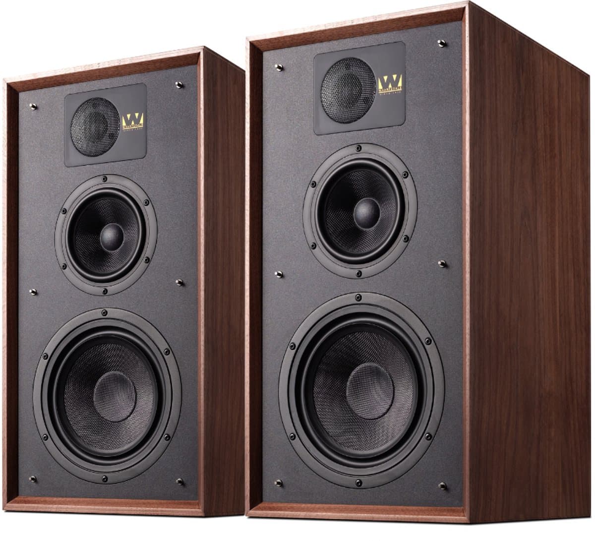 Wharfedale Linton Boekenplank Speakers - Hifi Stereo Set - Luidspreker Boxen - 3-weg Luidspreker - Passieve Speaker - Walnoot — afbeelding 1