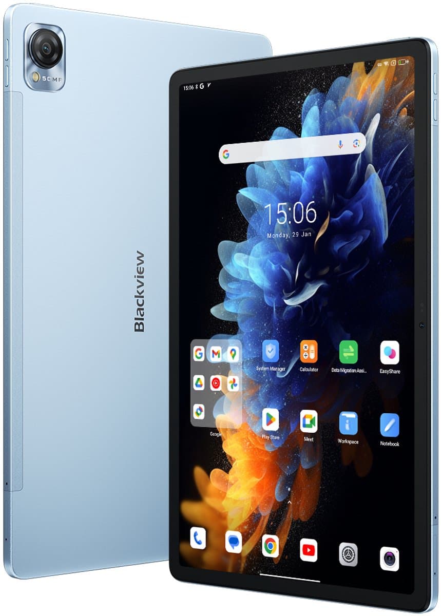 Blackview MEGA 1 4G Mediatek LTE-TDD & LTE-FDD 256 GB 29,2 cm (11.5") 12 GB Wi-Fi 5 (802.11ac) Android 13 Blauw — afbeelding 1