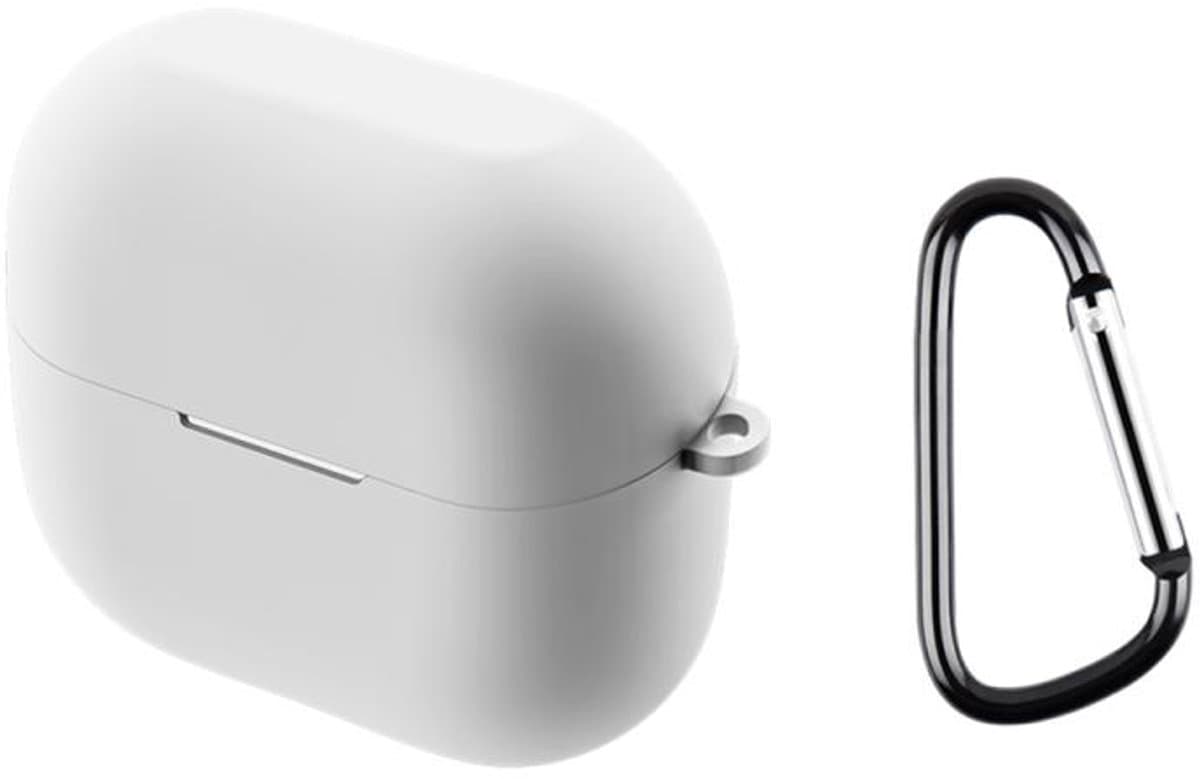Telestore - hoesje geschikt voor Samsung Galaxy Buds3 FE / Buds 3 / 3 Pro soft case cover - wit - TPU hoesje Beschermhoes - Samsung Galaxy Buds3 FE / Buds 3 / 3 Pro Cover - Buds3 hoesje - gel hoesje met sleutelhanger — afbeelding 1