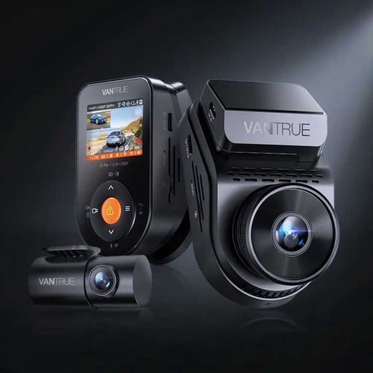 Vantrue S1 Pro Dual 2.7K Wifi GPS dashcam voor auto — afbeelding 1