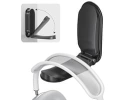 Opvouwbare Hoofdtelefoonstandaard met Zelfklevende Hoofdbanden – Muurmontage Koptelefoon Clip voor Gaming Accessoires - Zwart
