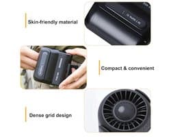 Draagbare Tailleclip Ventilator met 3 Snelheden - USB Oplaadbare Ventilator voor Buitenactiviteiten