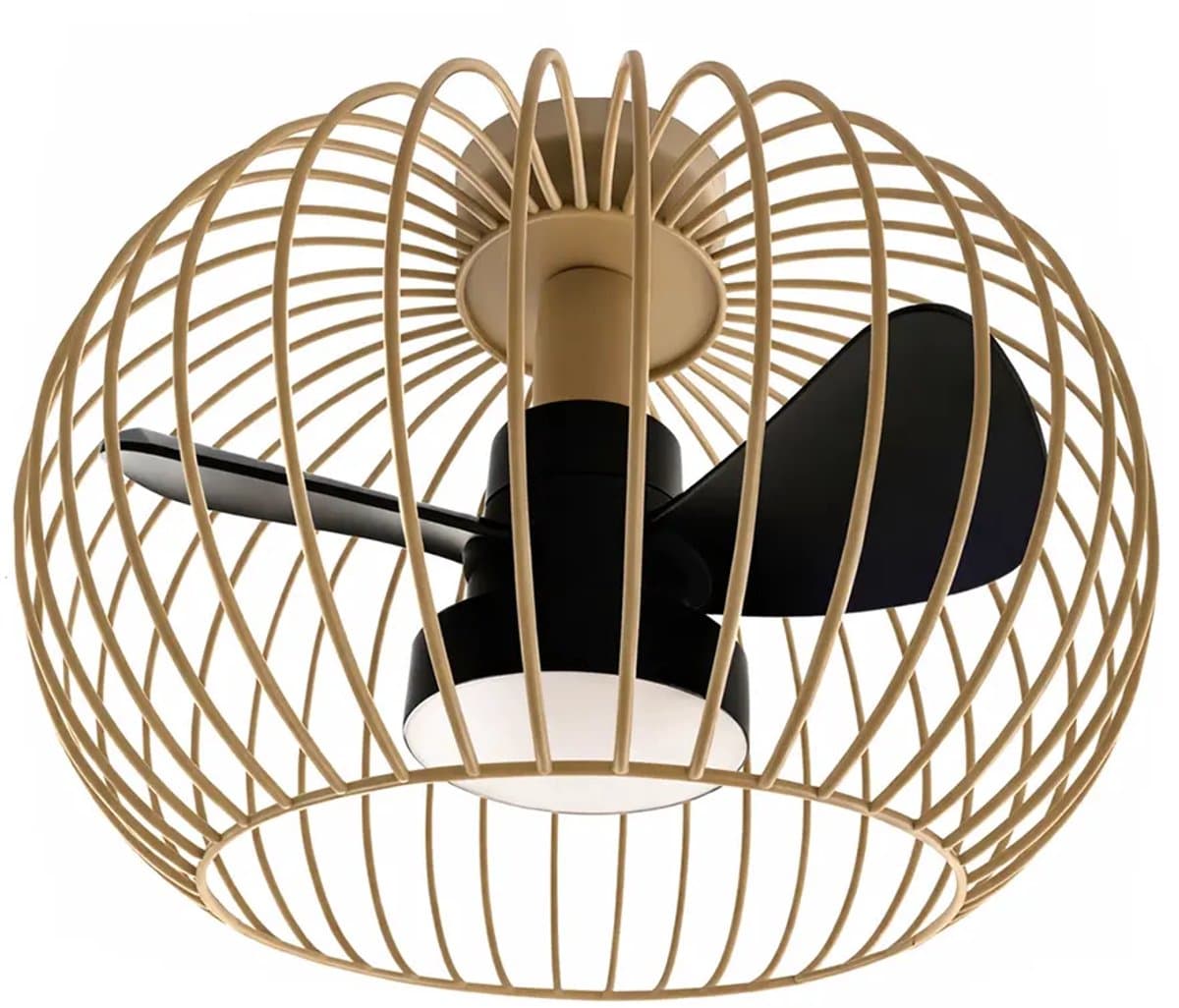 Plafondventilator Wire Ø 40 cm beige zwart — afbeelding 1