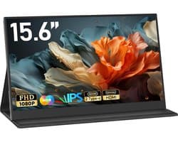 Draagbaar Extern Laptopscherm 15,6 inch 1080p FHD IPS USB-C HDMI Tweede Monitor
