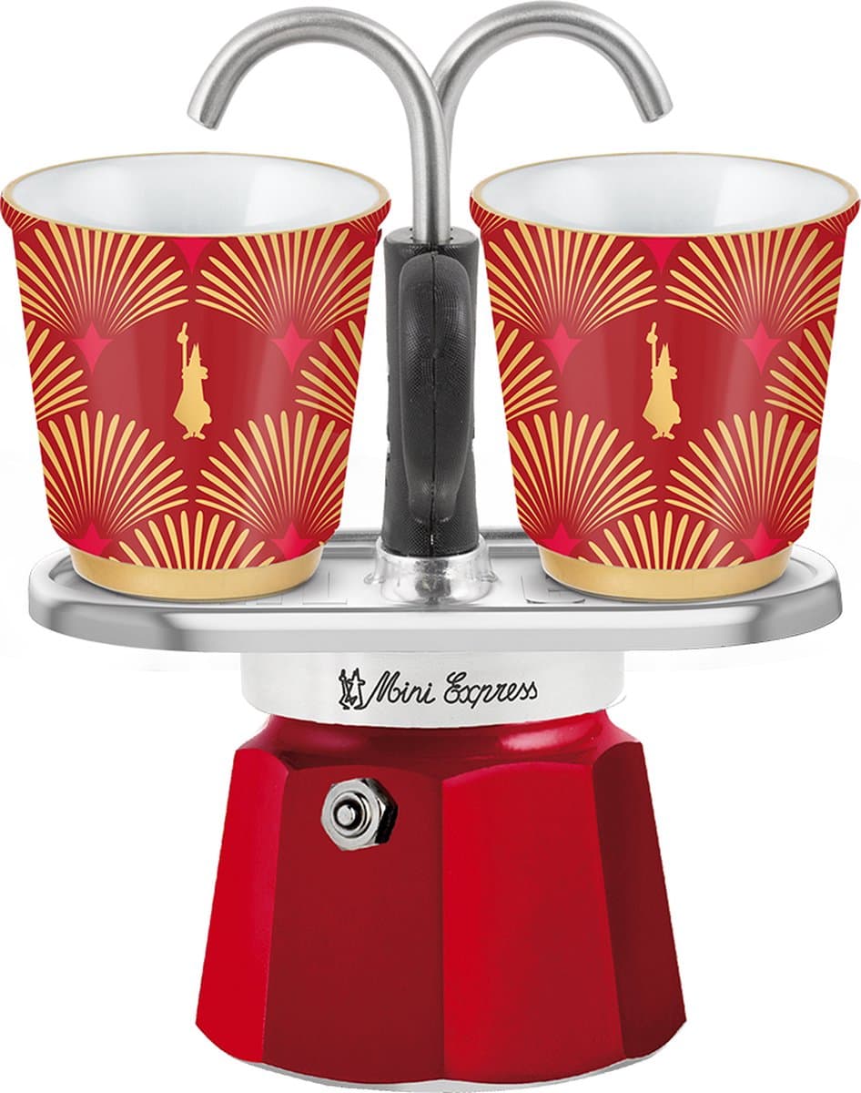 Bialetti Mini Express Deco Glamour + 2 kopjes - 90ml — afbeelding 1
