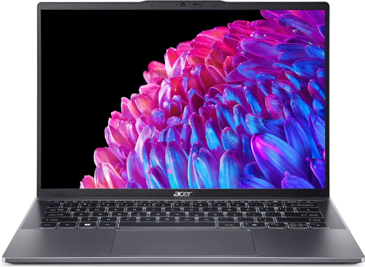Acer Swift Go 14 SFG14-63-R7NN Laptop, 14" WQXGA+, AMD Ryzen™ 5 8645HS, 16GB SDRAM, 512GB SSD, Windows 11 — afbeelding 1