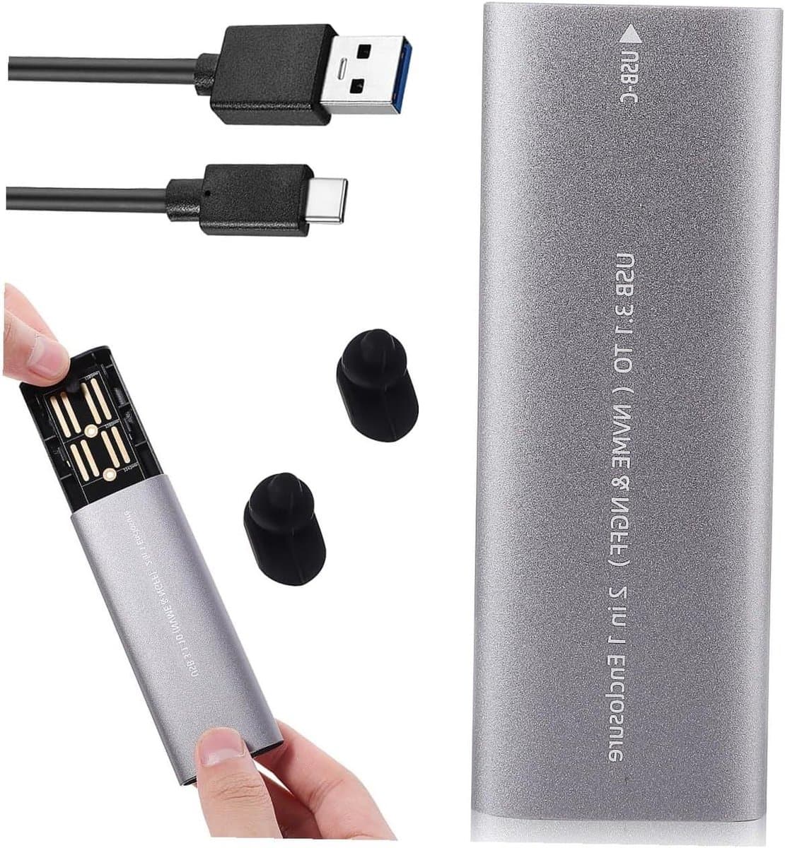 Externe Harde Schijf - Draagbare Opslag - Snelle Data Transfer - Type-C Connectiviteit - 11.5 cm - Zwart — afbeelding 1