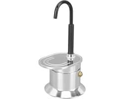 Enkele buis Moka Pot, 1 Cup 50ML Aluminium Uitloop Kookplaat Italiaans Koffiezetapparaat, Klassieke Kookplaat Espresso Maker, Express Moka Pot voor Cubaans Cafe Brewing, Snelle Cleanup