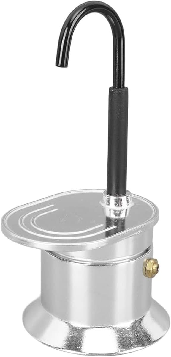 Enkele buis Moka Pot, 1 Cup 50ML Aluminium Uitloop Kookplaat Italiaans Koffiezetapparaat, Klassieke Kookplaat Espresso Maker, Express Moka Pot voor Cubaans Cafe Brewing, Snelle Cleanup — afbeelding 1