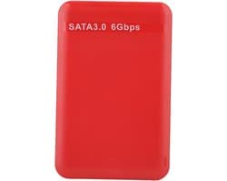 SnelShoppen - 6TB externe harde schijf houten behuizing zwart, wit, rood - snelle data opslag en backup met UASP protocol