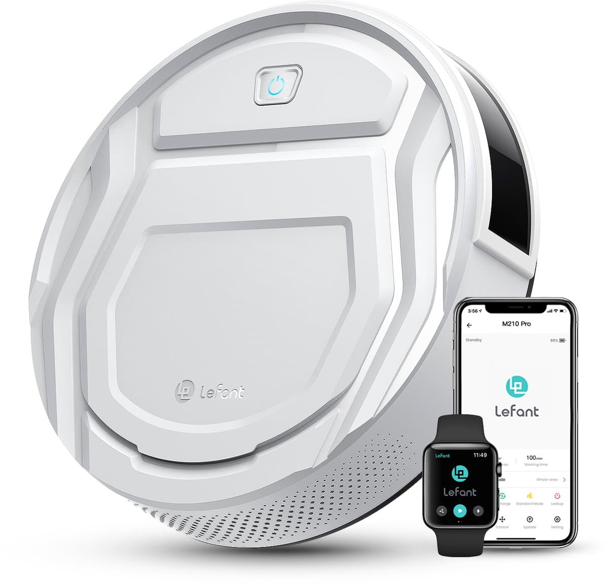 Lefant M210P Robotstofzuiger – 2200 Pa zuigkracht – Zuigopening die niet verstopt raakt – Ideaal voor huisdierhaar, harde vloeren en tapijt — afbeelding 1