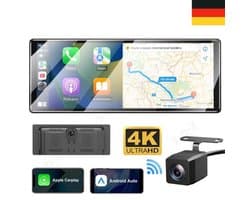 Navigatiesysteem Auto - Dashcam voor auto - GPS Navigatie - Draadloze - 4K DVR - Bluetooth Audio - ADAS Systeem - 11,3" - Achteruitrijcamera