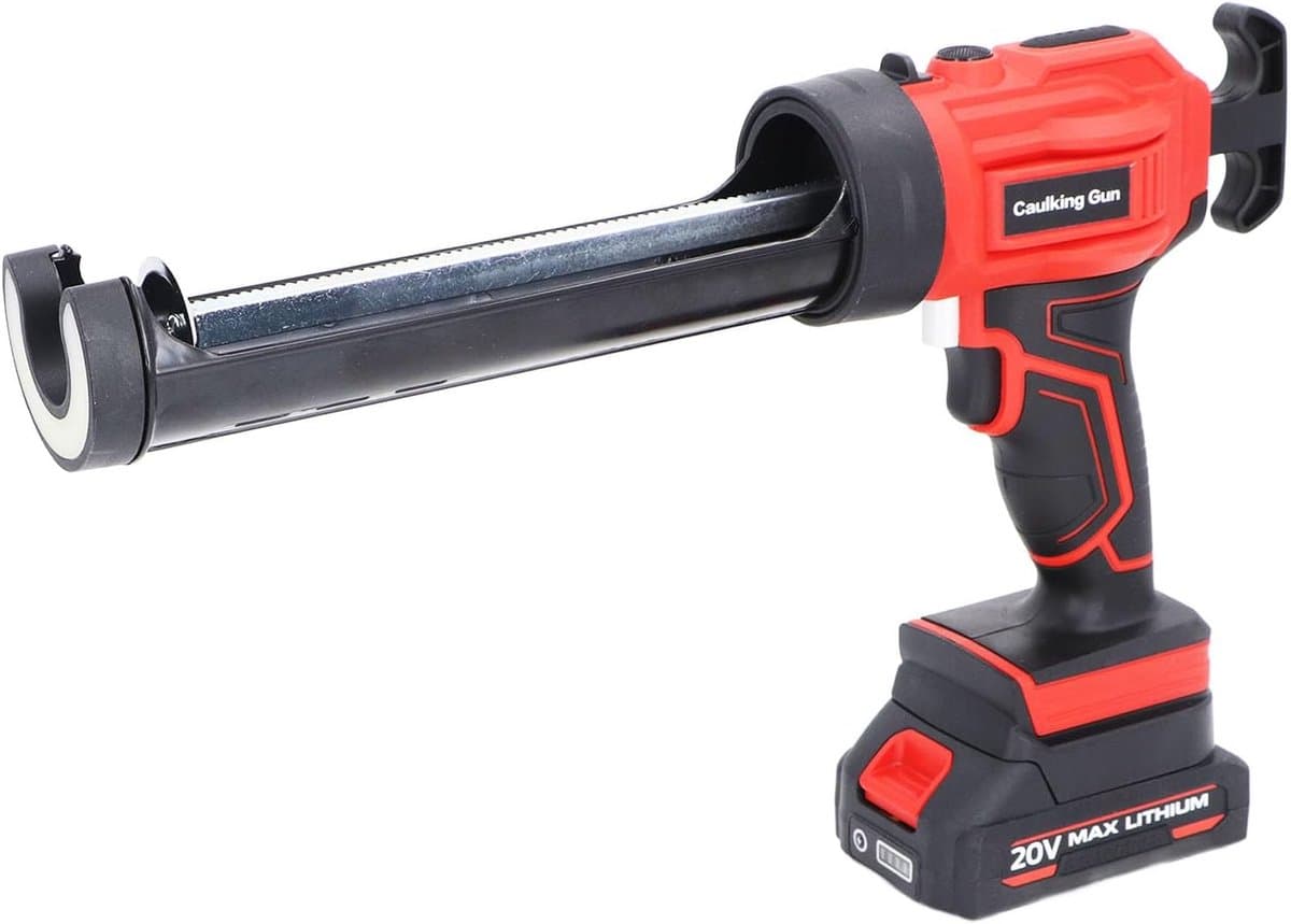 Cordless Caulking Gun, 20V Battery Powered Caulking Gun with 4 Speed, LED Light, Automatic Pull-Back System - ShopVlot — afbeelding 1