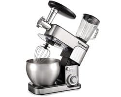 Multifunctionele keukenmachine 7 liter 1300 watt met roestvrijstalen kom en accessoires