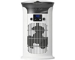 Draagbare Ventilator - Luchtkoeler - Persoonlijke Koeling - Met 7 Kleuren Licht - 16x16x16 cm - Wit