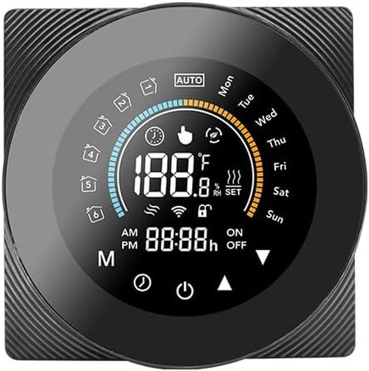 Zigbee Thermostaat - Slimme Thermostaat - Energie Besparen - Programmeerbaar met App - 120x120x100mm - Zwart — afbeelding 1