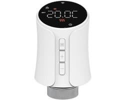 Slimme Thermostaatklep - Radiatorknop - Energie Besparen - Raamopen Detectie - 1 stuk - Wit