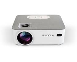 SnelShoppen - RAVP250 Beamer LED HD 720P, Bluetooth, 1280 x 720p Resolutie, HDMI Compatibel, Perfect voor Feesten, Camping, Thuisbioscoop en Kinderen