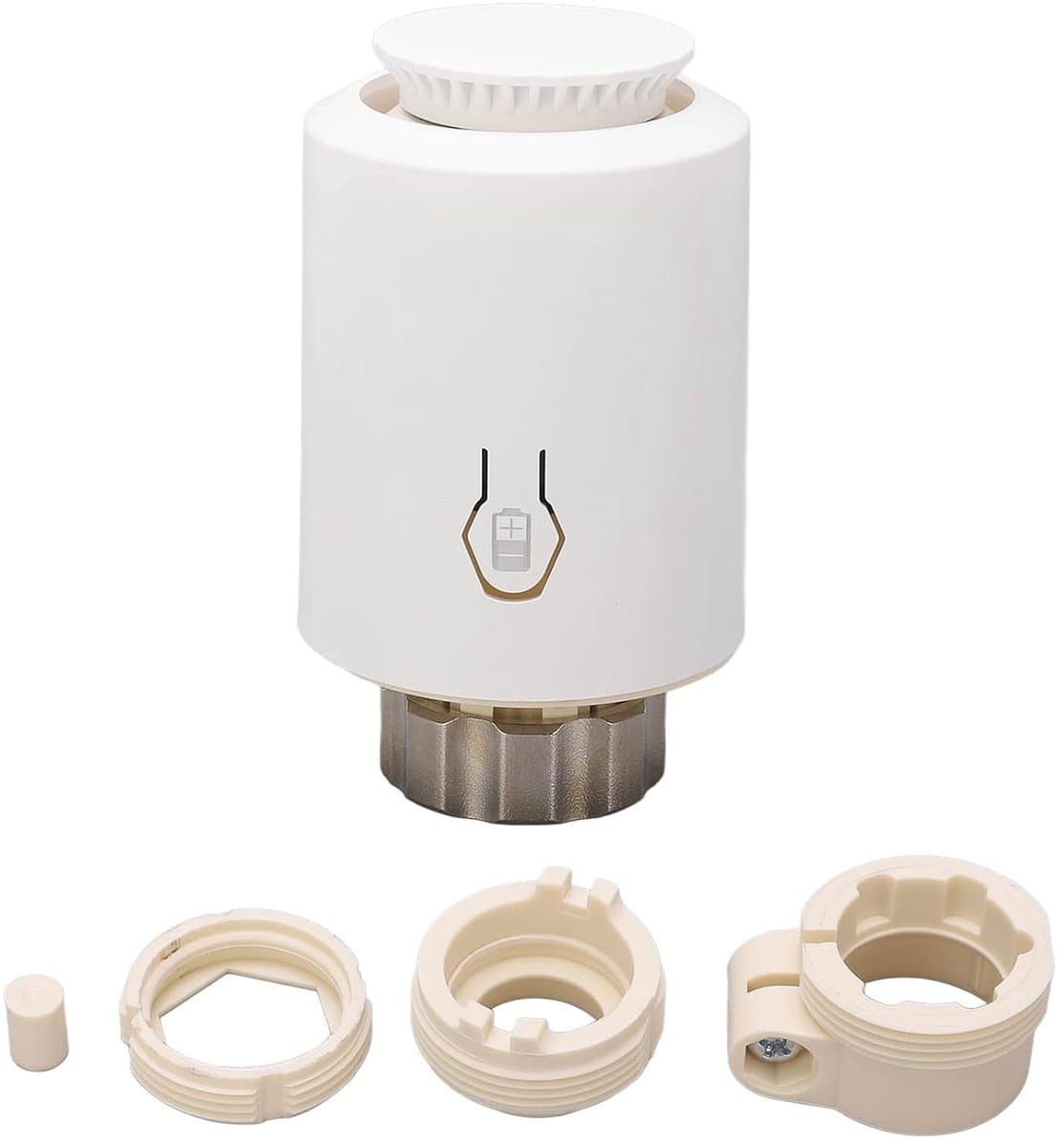 Radiator Thermostaat - Slimme Knop - Temperatuur Regelen - Draadloze Installatie - Compact Formaat - Wit — afbeelding 1