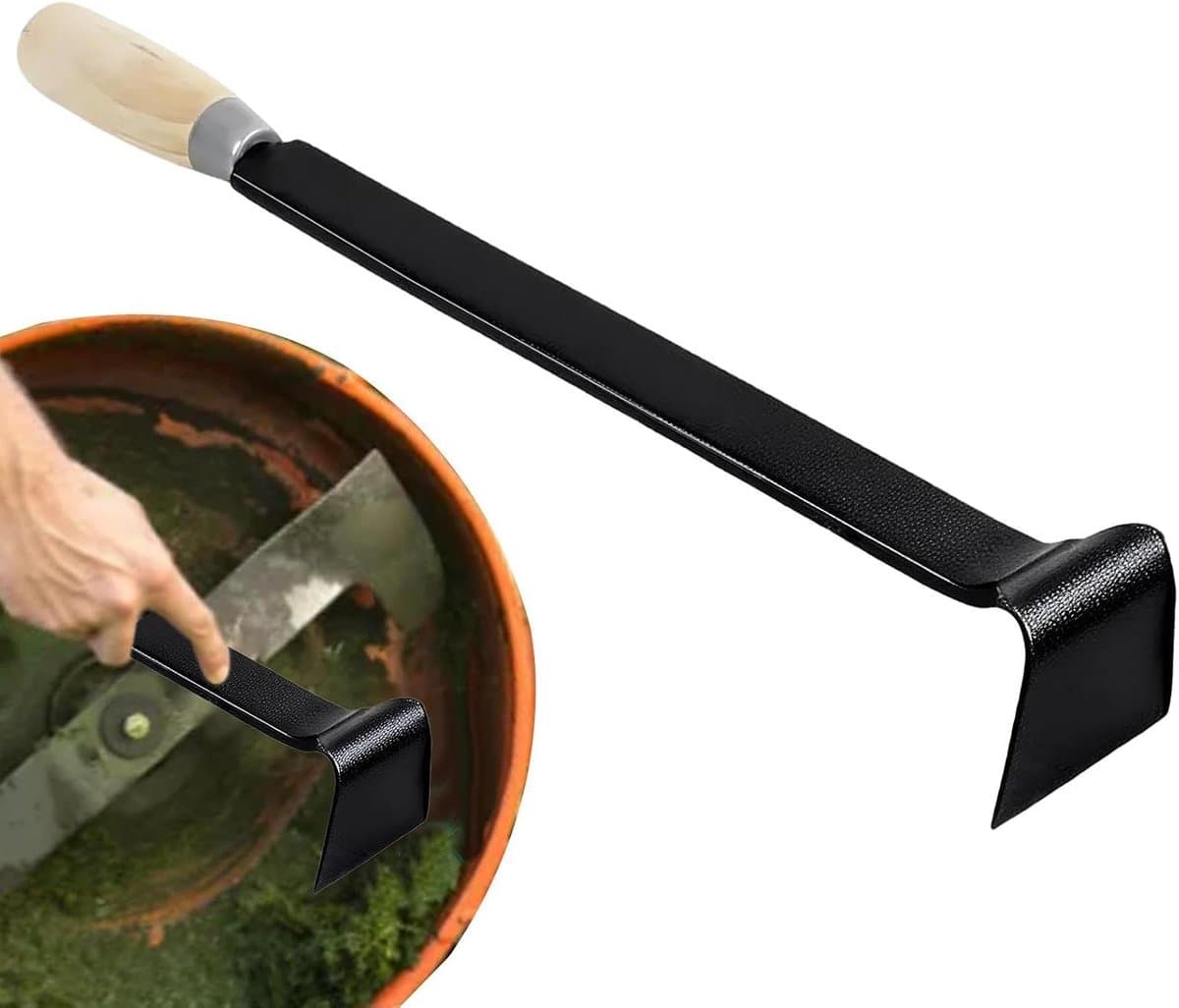 Grasmaaier Schraper - Gereedschap Tuin - Onderhoud Gazon - Ergonomische Houten Handgreep - 40 x 9 x 8 cm — afbeelding 1