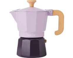 La Cafetière Venice aluminium espressomachine voor 3 kopjes - paars tweekleurig