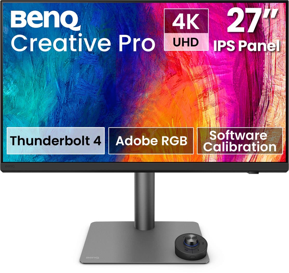BenQ Creative Pro PD2732U 27 inch 4K monitor - 90W Thunderbolt 4 - 99% P3 - 99% Adobe RGB - Daisychain - KVM - Hotkey Puck G3 - Ergonomisch - M-book mode - Kleuruniformiteit voor ontwerpers, fotografen en creatieve professionals — afbeelding 1